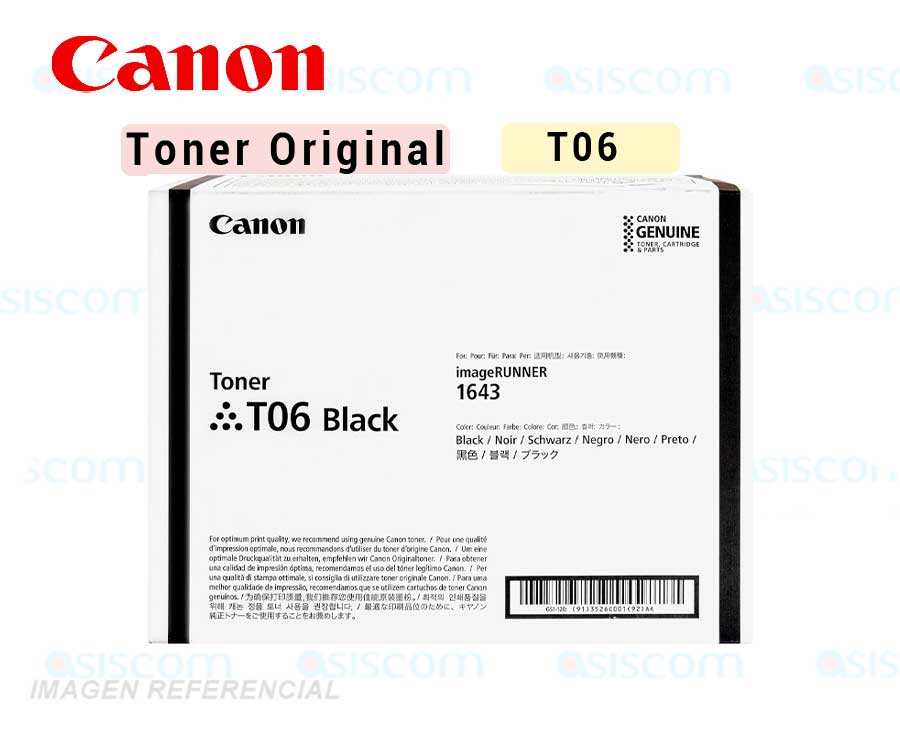 Cartucho de Toner CANON T06 iR1643i 20500pag