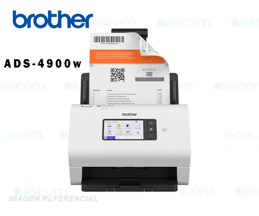Brother ADS4900W Escaner Documental WiFi - Hasta 120ppm - Alimentador  Automatico - Doble Cara