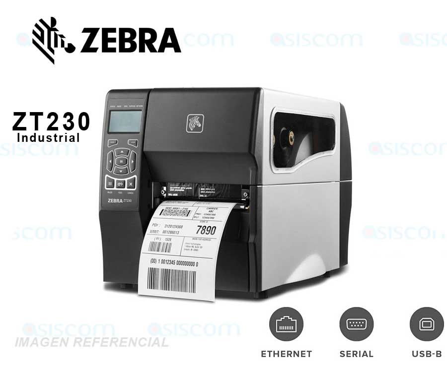 Impresora Industrial Zebra ZT230 203DPI Transferencia Termica USB|RJ45
