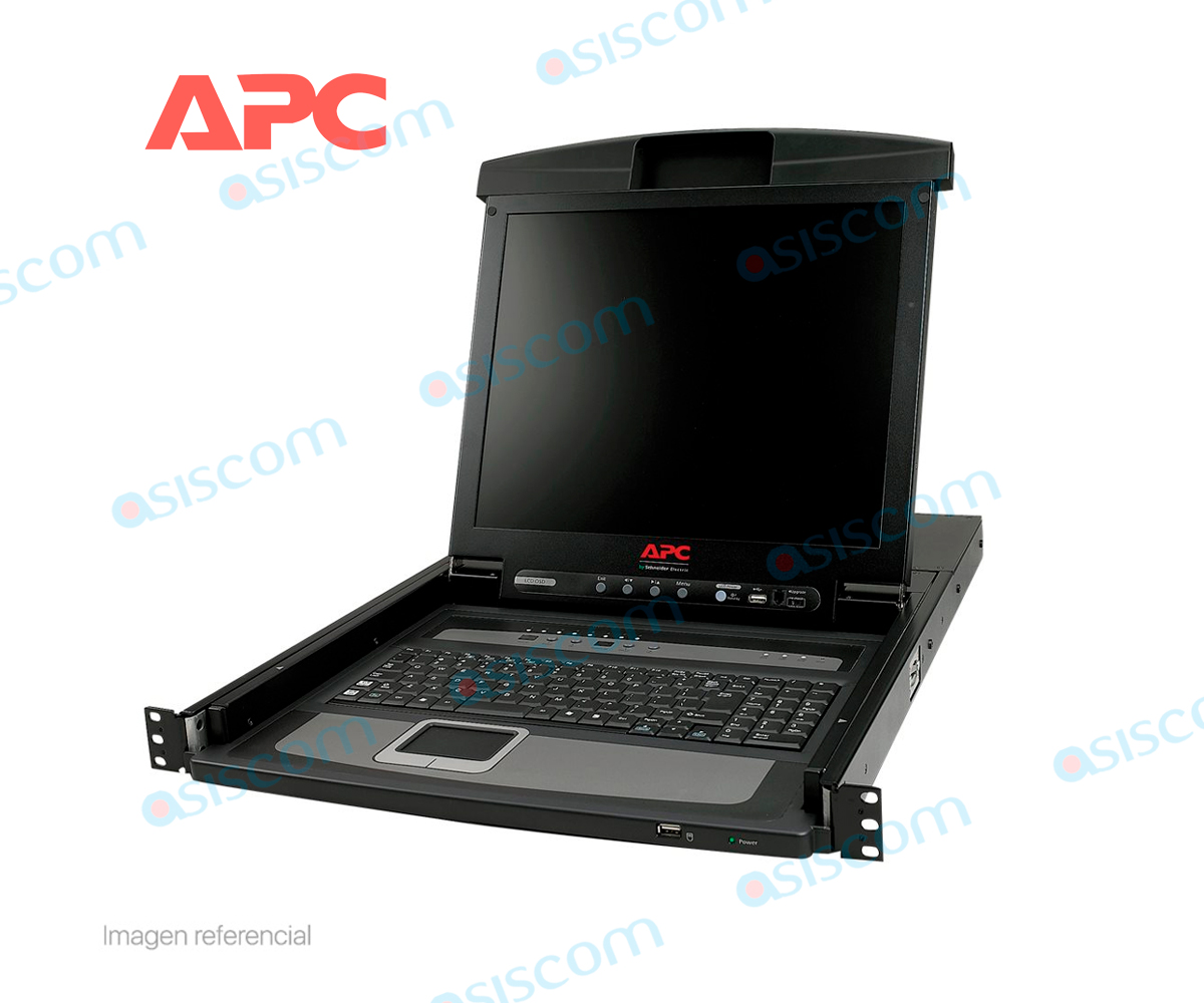 CONSOLA KVM APC ( AP5808 ) 17" - SWITCH ANÁLOGO - 8 PUERTOS - RACK - 120V - 240V