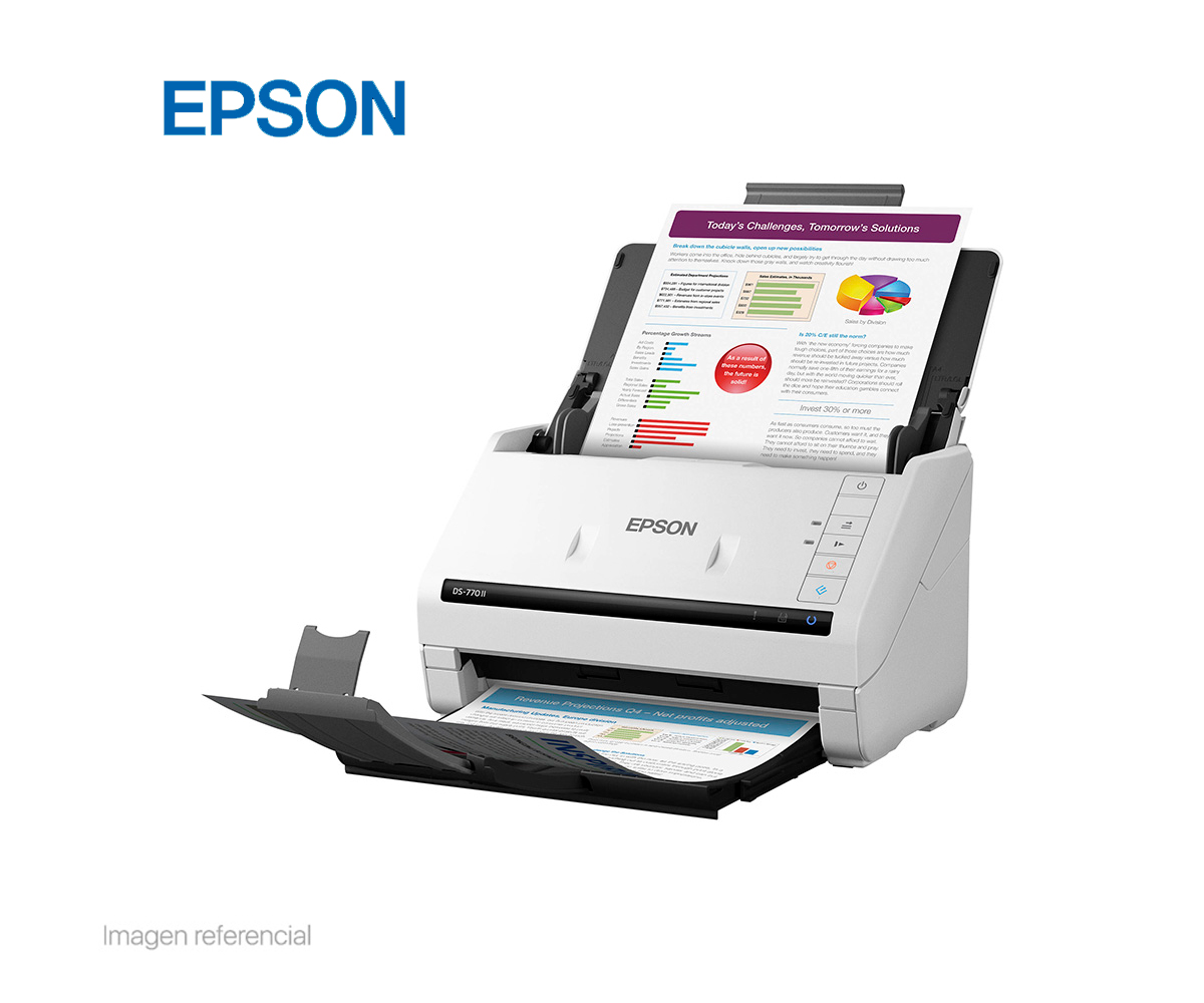 ESCANER DE DOCUMENTOS EPSON ( DS-770II ) 45PPM - USB 3.0 - DÚPLEX