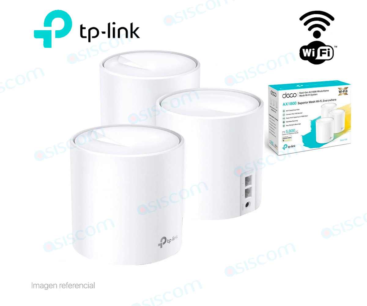 SISTEMA WI-FI 6 MESH PARA TODO TU HOGAR AX1800 TP-LINK DECO X20 (3-PACK)
