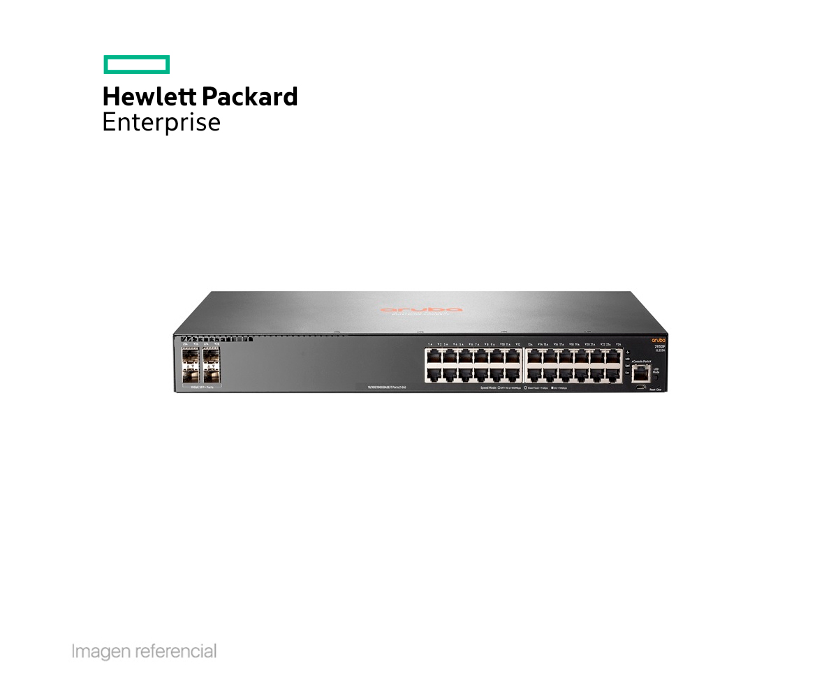Switch HPE Aruba 2930F 24G 4SFP ( JL253A ) 24 Puertos - Gigabit - 4 SFP+ - Gestionado
