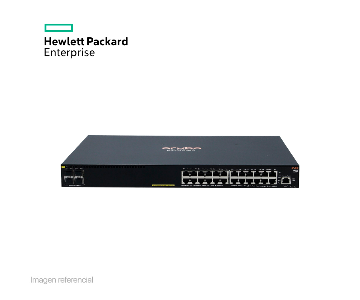 SWITCH HPE ARUBA 2930F - 24 RJ-45 GBE - 4 SFP+ 1/10GBE POE ( JL255A )
