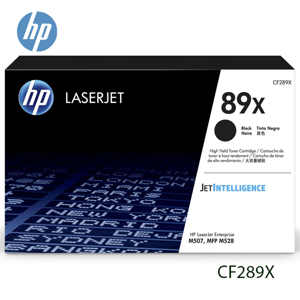 TONER DE CARTUCHO HP (89X) CF289X M507 NEGRO 10K PAG