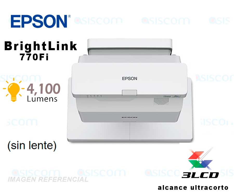 Proyector Laser BrightLink 770Fi Interactivo 4100 Lumenes Wifi